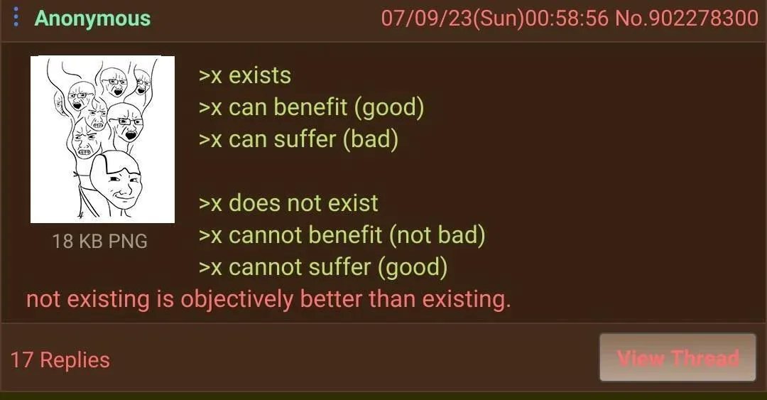 SzukaKacper's tweet image. Oh yes satanism is when you force someone into existence without their consent into the life of suffering