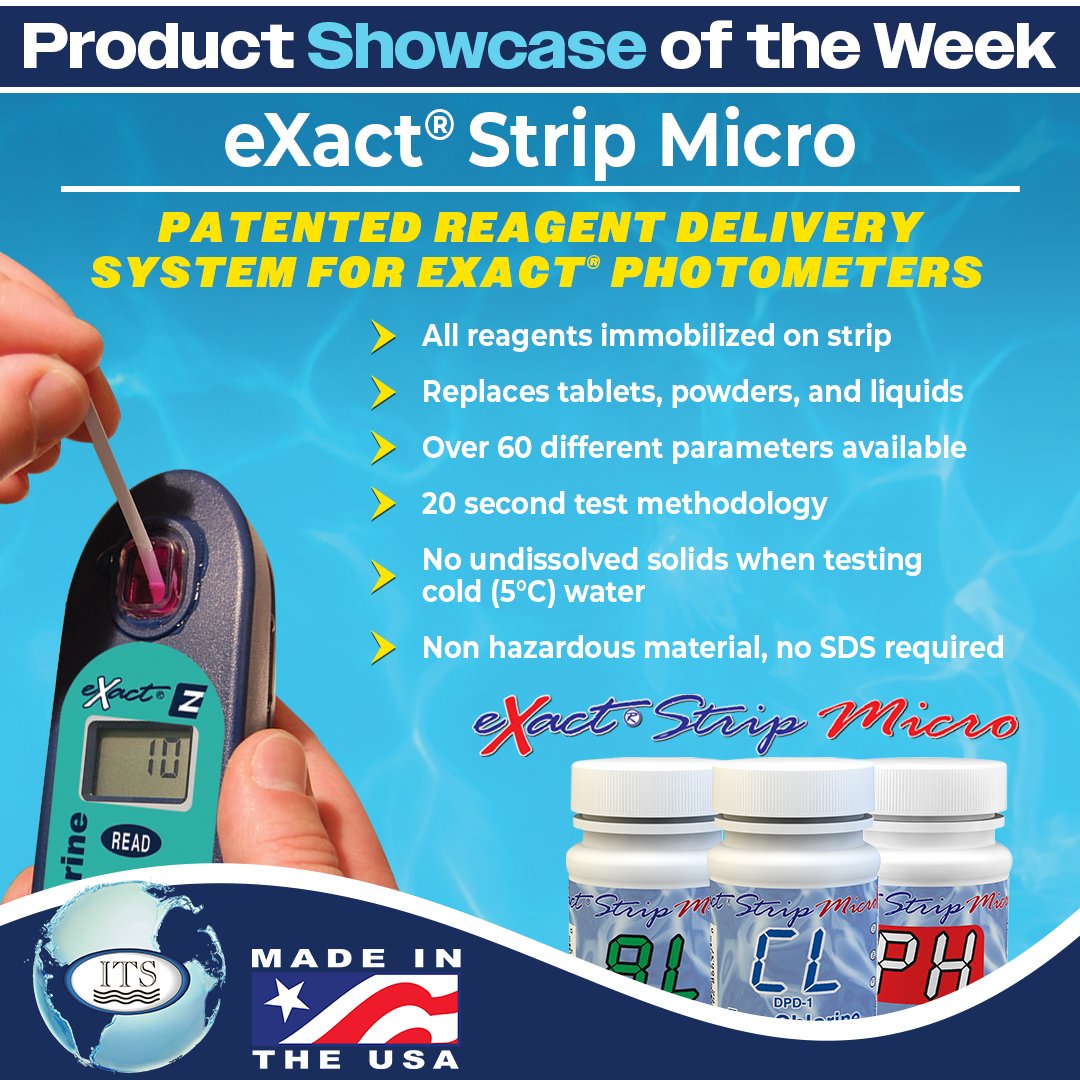 sensafe's tweet image. Time for week 8’s product showcase!

This week we’re highlighting our eXact® Reagent Strips.  THE fast, reliable way to test DPD chlorine, alkalinity, pH, and more with your eXact photometer!

#watertesting #innovation #productoftheweek