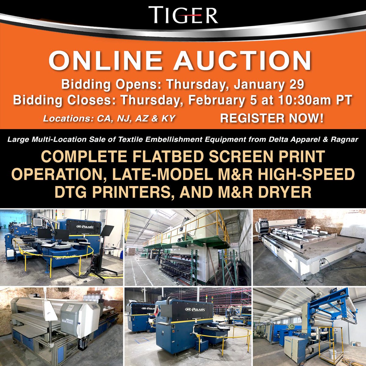 🔥 A Major Auction Is About to Begin 🔥

This is a must-see opportunity for textile and apparel manufacturers—register today. hubs.la/Q03-SsGr0

📩 For more information, contact John Coelho at jcoelho@tigergroup.com
 or (617) 797-0430.
