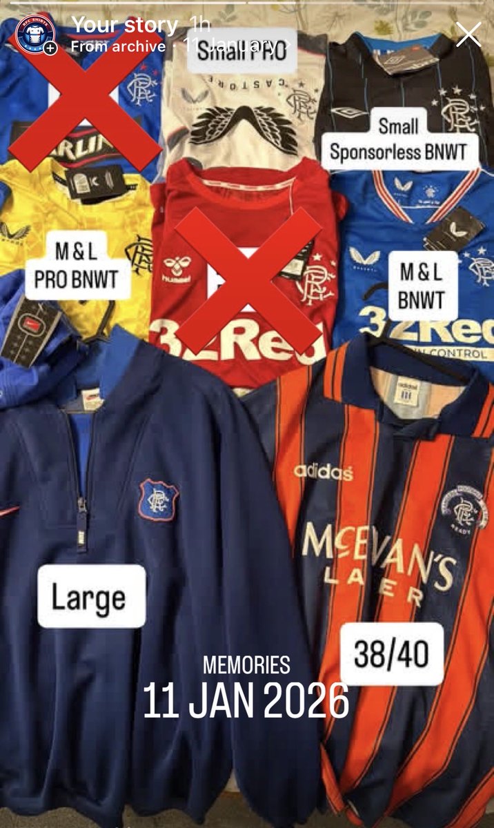 RFC_Shirts's tweet photo. 🔵 Few Items For Sale 🔵

*Update on what’s sold and what’s still available*

Take a look at both pictures sizes are on each item

Quite a bit of BNWT shirts, aswell as a few 90’s bangers 🔥

Any questions or want more photos? Just ask 🙂

#RangersShirt
#GlasgowRangers
@RangersFC https://t.co/kko7S4CeKY