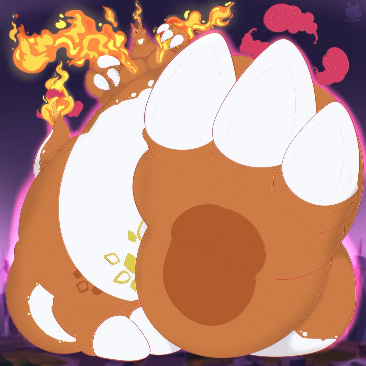 cray_awn's tweet image. ko-fi.com/c/d958262381
Dyna-MAX ! 💫 
#YCH #TF #Macro #Paw #Pokemon #Charizard #Transformation