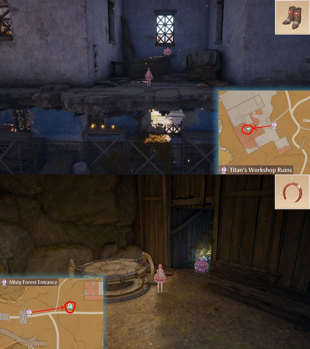 WhisperingNikki's tweet image. ♾ Infinity Nikki Version 2.1 "Life as a Poem"
3-Star Outfit [Burning Heart]
8 chests in total

Chest Notes🔻
🔸The chest near Rockville Ruins requires the Gigantification ability to push the box away.
🔸The chest near Misty Forest Entrance is located inside the Coliseum…