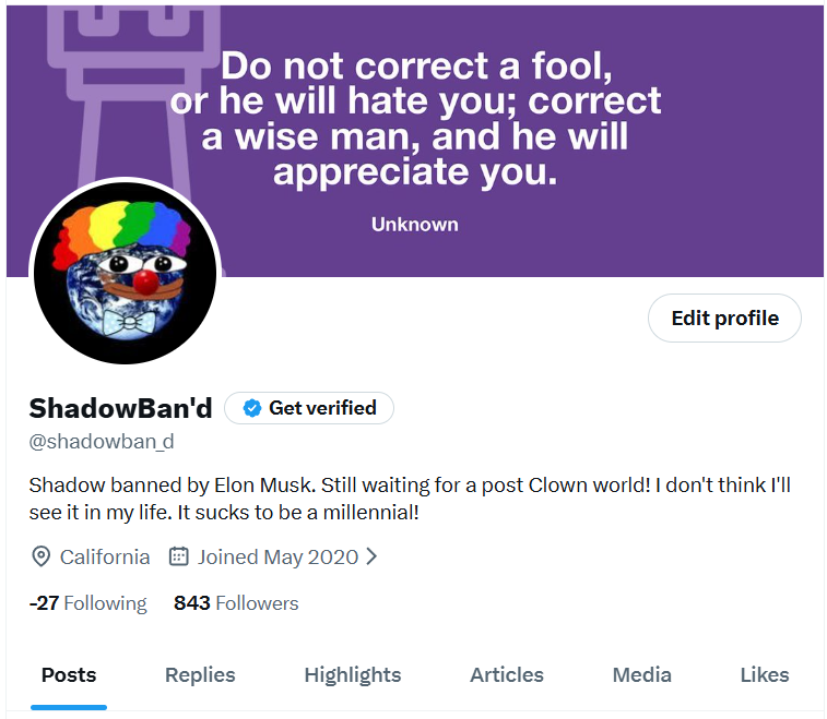 ShadowBan'd tweet media