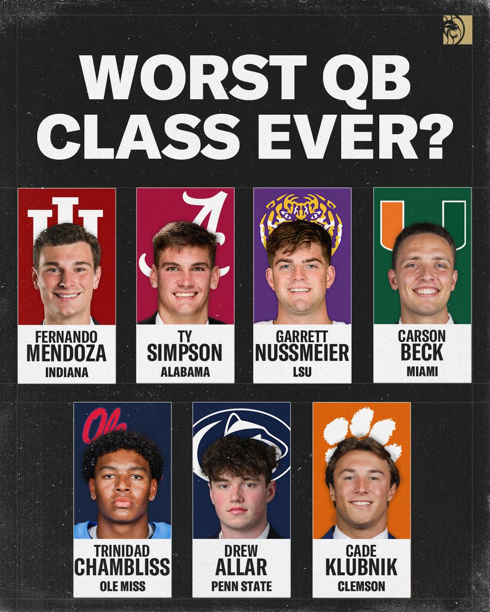 BetMGM's tweet image. 2026 is a bad year to need a QB