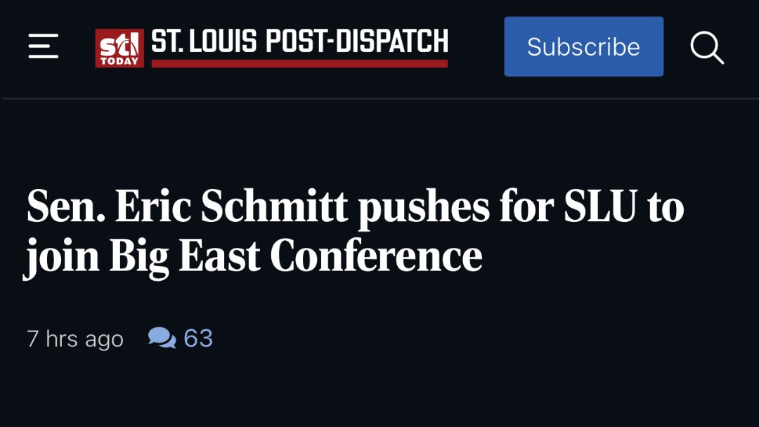 SenEricSchmitt's tweet image. .@SLU_Billikens share the core values that have long defined the Big East: academic excellence, community engagement, &amp;amp; the holistic development of student-athletes.

And this year SLU basketball is the highest-rated team outside Top 25.

It's time the Big East admits the Bills.