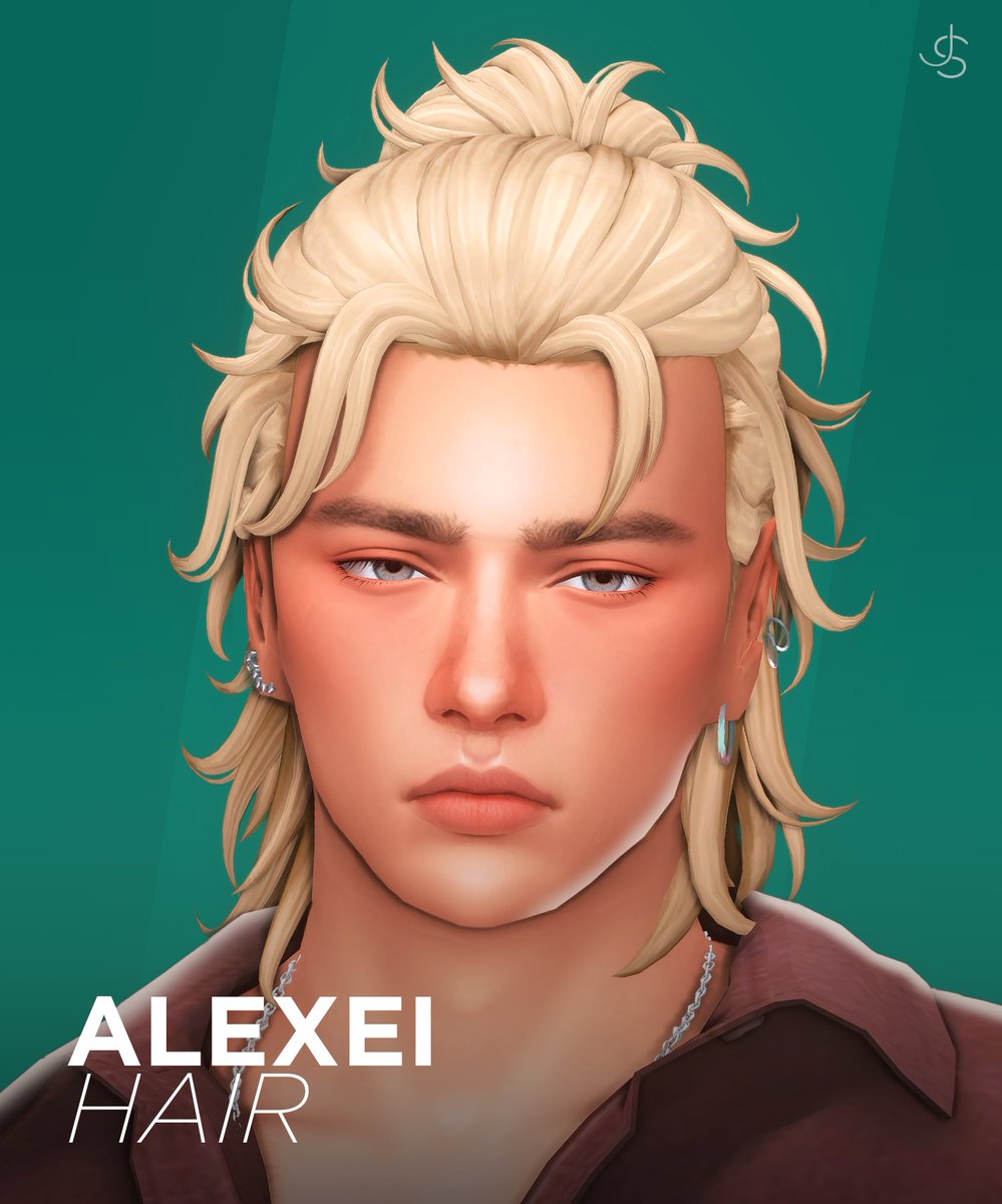 Alexei Hair is now up for download ✨

📌Get it on my patreon! Link in my bio.   
(public release on 01/29)

#TS4 #TheSims4 #sims4cc #s4cc