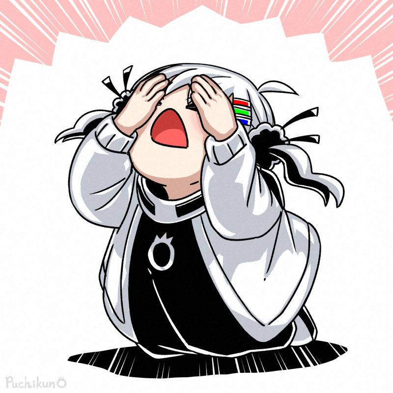 「おはモノチ 「目がぁ～!目がぁ～～～!!!」 #MonochiProject」|ぷちくん/puchikun（絵師）のイラスト