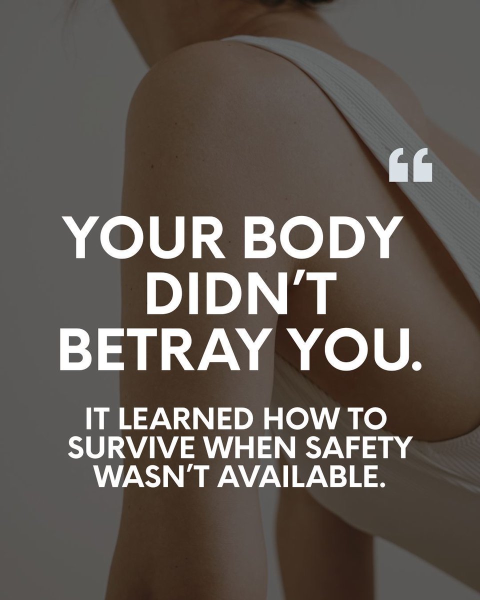 freedomiboga's tweet photo. So many people are angry at their bodies for reacting the way they do.
But your body was never working against you, it was protecting you.

Healing starts when we stop fighting our nervous system and start listening to it.🤍

👉 Follow us for nervous system healing & gentle education.