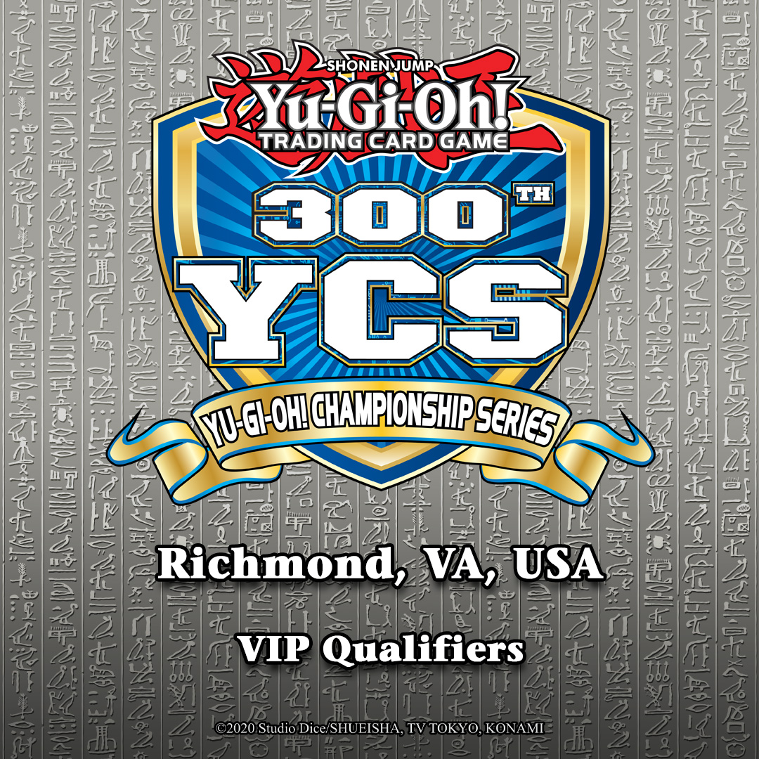 YuGiOh_TCG's tweet photo. Lock in your VIP status for the 300th YCS in Richmond, VA , USA or Guadalajara, Mexico on Feb. 14-15! 
  
VIP perks include:
- Free event entry
- Two-Round BYE
- Assigned seating in the VIP section
  
View participating OTS locations here: https://t.co/XUZ75942in
  
#YuGiOhTCG https://t.co/UcEfFyTNP1
