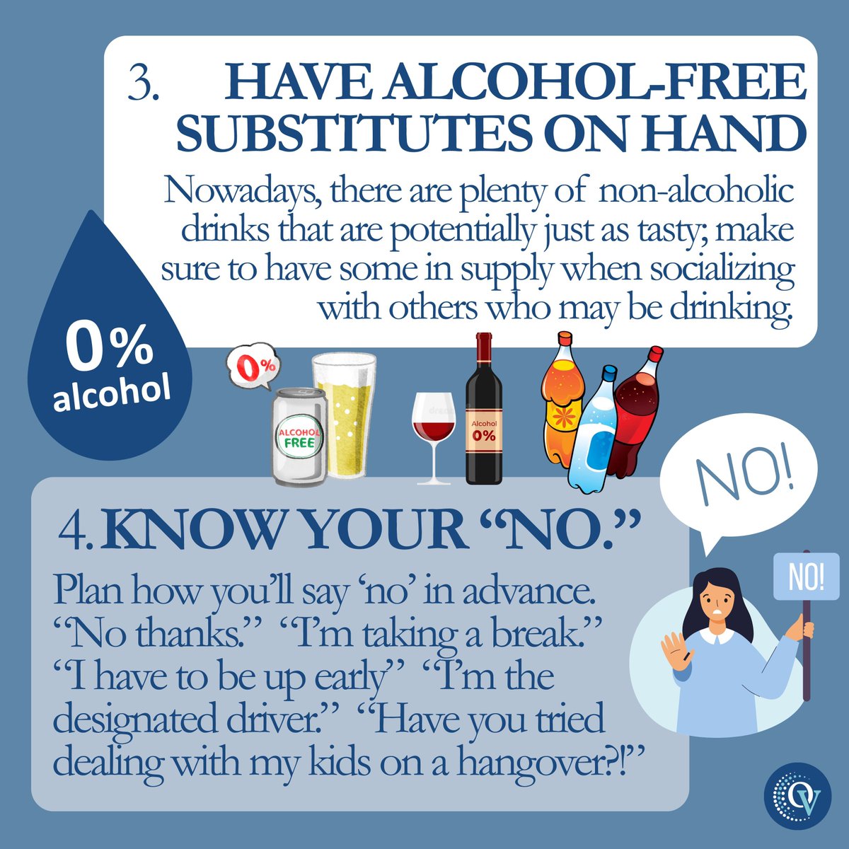 OneVoiceHC's tweet image. It's #WellnessWednesday! 💙 Even if you didn't decide to partake in Dry January, but it's never too late to consider a break from drinking. 🍸 Check out these six tips to get you started! ❗ 
#onevoice #togetherwethrive
#dryjanuary #alcoholfree #sobercurious