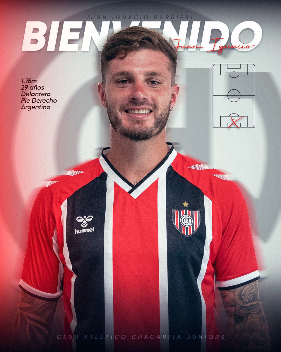 ChacaOficial's tweet image. ✍️ REFUERZO

Juan Ignacio Barbieri, delantero de 29 años, es nuevo refuerzo de #Chacarita y firmó contrato con la institución hasta el 31/12/2026.

Formado en las divisiones inferiores de Ferro de Olavarría, con recorrido por Defensores Unidos, Flandria y Acassuso.
Durante su…