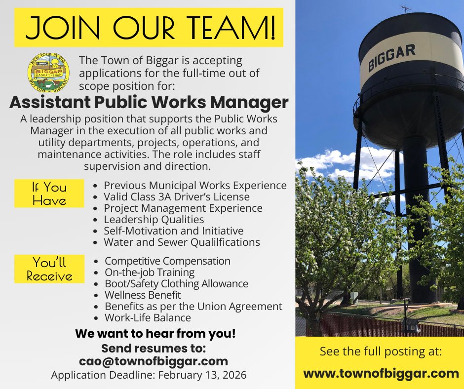 Town of Biggar (@townofbiggar) on Twitter photo 