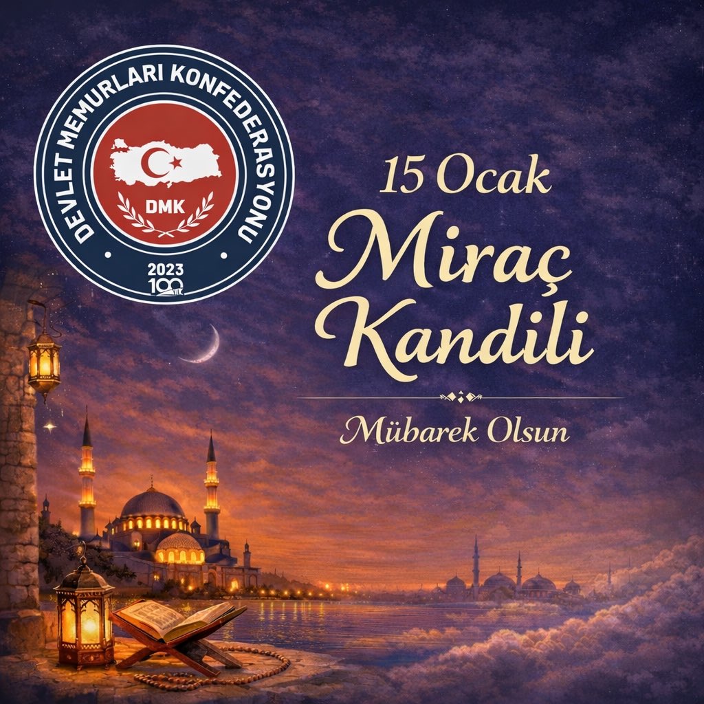 Miraç Kandili; manevi değerlerimizi güçlendiren, birlik ve kardeşlik duygularımızı pekiştiren müstesna bir gecedir.

Bu mübarek gecenin; sağlık, huzur ve hayırlara vesile olmasını; milletimiz ve tüm İslam âlemi için barış ve esenlik getirmesini temenni ederiz.

Miraç Kandilimiz