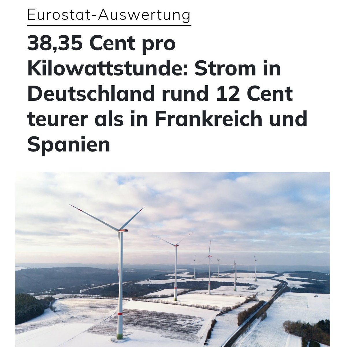 Endlich sind wir auch mal wieder Spitzenreiter!

Deutschlands Haushalte zahlen für Strom so viel wie in keinem anderen EU-Mitgliedstaat. 

Aber dafür haben wir jetzt die "gute Energie"! 🤦🏼‍♀️

apollo-news.net/3835-cent-pro-…