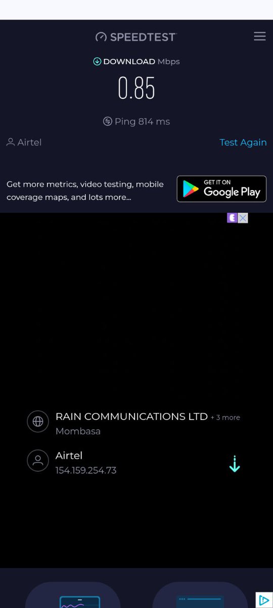 LramoOm's tweet photo. @AIRTEL_KE Nothing has been fixed. This is the speed I'm getting https://t.co/KQreOtHdpi
