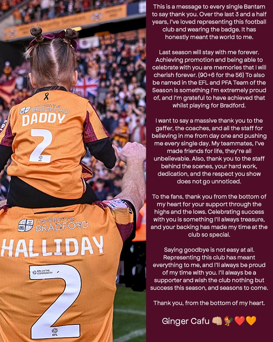 braddhalliday's tweet image. 🧡🤝🐔 @officialbantams