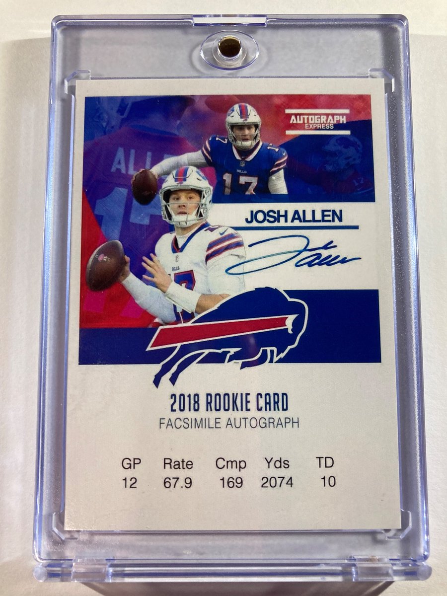 1218Sports's tweet image. 🎁Appreciation Day Giveaway🎁

Winner Announced Saturday

🔥Josh Allen Autograph Express Rookie Auto Facsimile #BillsMafia 

To enter
1. Follow
2. Retweet
3. Like