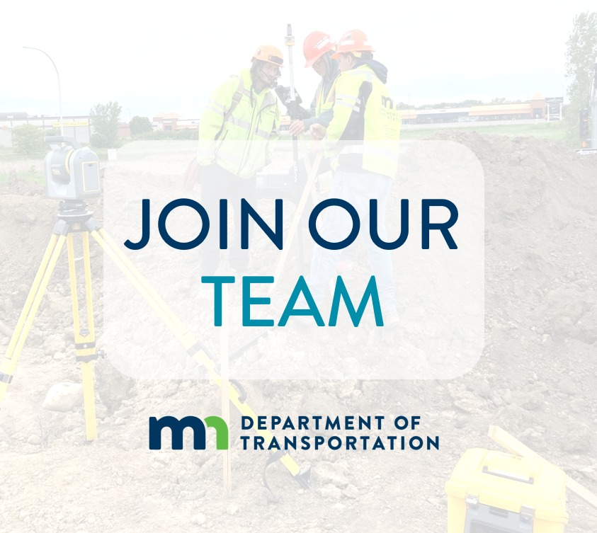 NOW HIRING: MnDOT 
mn.gov/mmb/careers/se…

Heavy Equipment Mechanic - Baxter Repair Shop 

CADD Designer – Transportation Generalist Sr  - Baxter Plan Development

Engineer Principal - Baxter Construction
Apply by (1/27)
