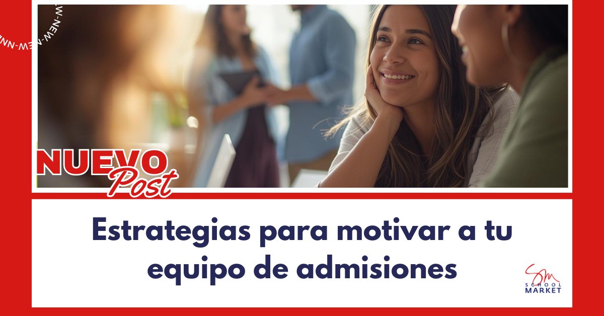 🚀 Estrategias para motivar a tu equipo de Admisiones 🎓
Analizamos cómo crear un ambiente donde cada miembro del equipo sienta que su trabajo impacta positivamente.
🔗 schoolmarket.es/estrategias-mo…
#MarketingEducativo #Admisiones #Educación #EstrategiasDeVentas #CrecimientoProfesional