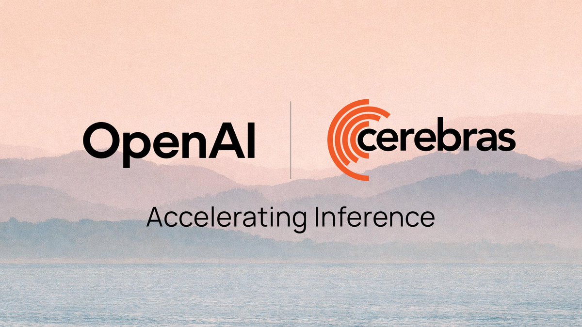 <a href="/OpenAI/">OpenAI</a> and @Cerebras have signed a multi-year agreement to deploy 750 megawatts of Cerebras wafer-scale systems to serve OpenAI customers.

This has been a decade in the making.

Deployment begins in early 2026, and when fully rolled out, it will be the largest high-speed AI