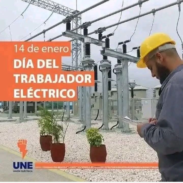 Muchas felicidades para los trabajadores del sector Eléctrico en #Cuba en su día