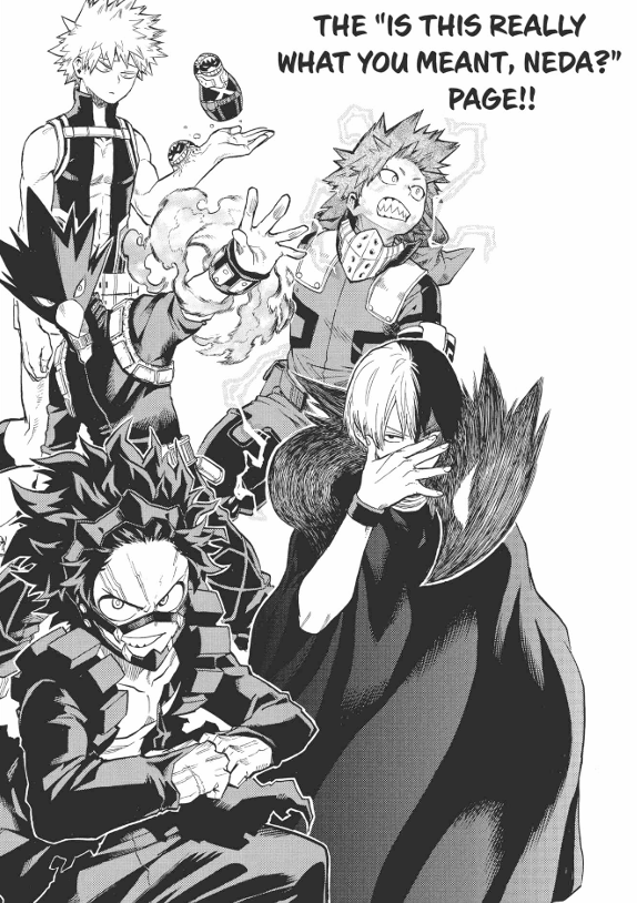 hoshiumisexy's tweet image. im very glad i bought my hero academia smash volume 3-5 check out this horikoshi drawing, todoroki killin the dark shadow