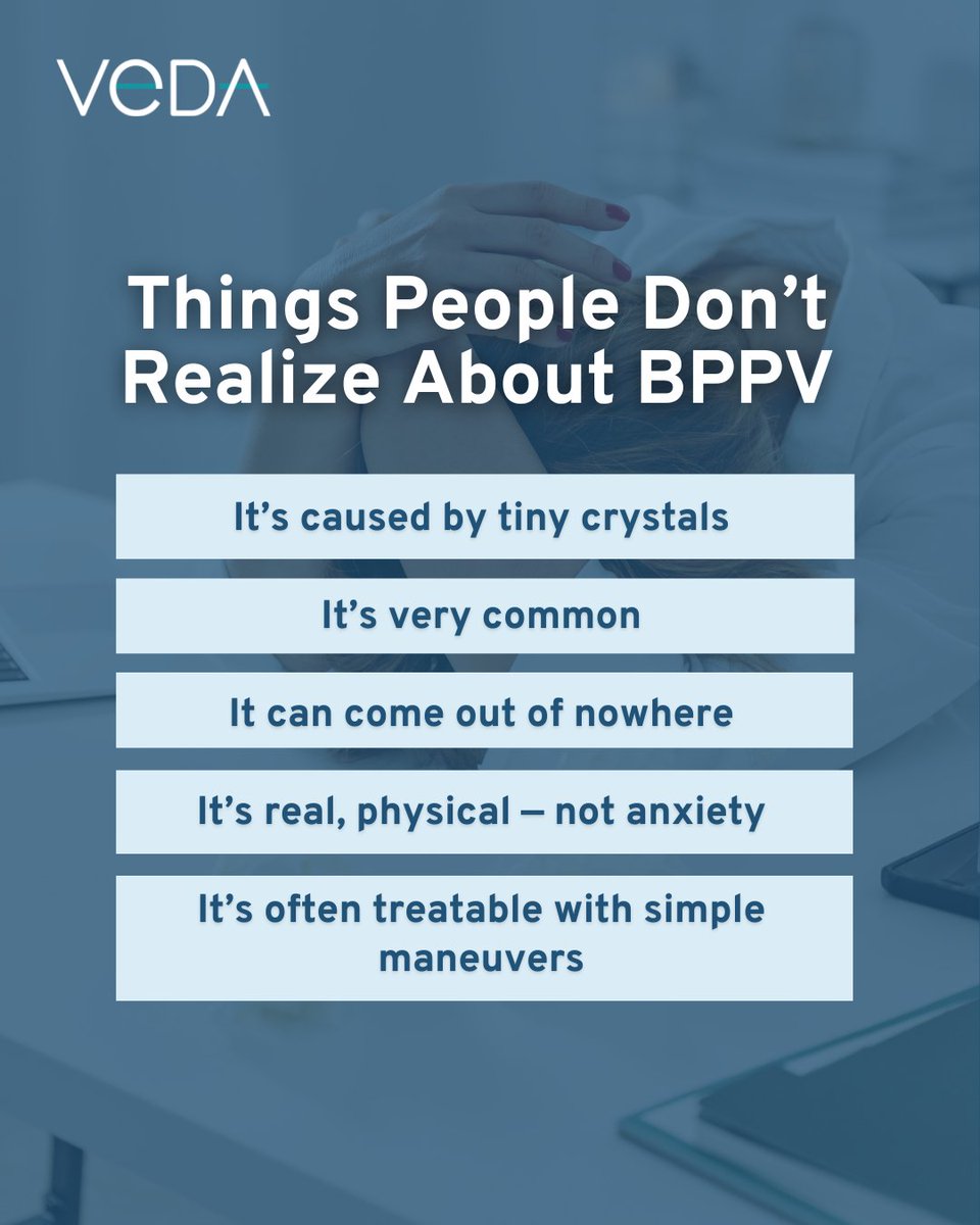 BPPV is one of the most common causes of vertigo, yet many people have never heard of it. 💙

#BPPV #VestibularAwareness #VertigoHelp #ChronicDizziness #VeDA #BalanceHealth