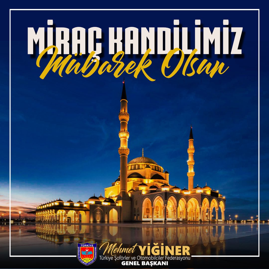 MehmetYiginer's tweet image. Ülkemizin, milletimizin ve tüm İslam aleminin Mübarek Miraç Kandili’ni en içten dileklerimle kutluyor; Peygamber Efendimiz Hz. Muhammed’in (s.a.v.) hikmet dolu yolculuğunun gerçekleştiği bu faziletli gecenin hayırlara vesile olmasını Cenab-ı Allah’tan niyaz ediyorum.