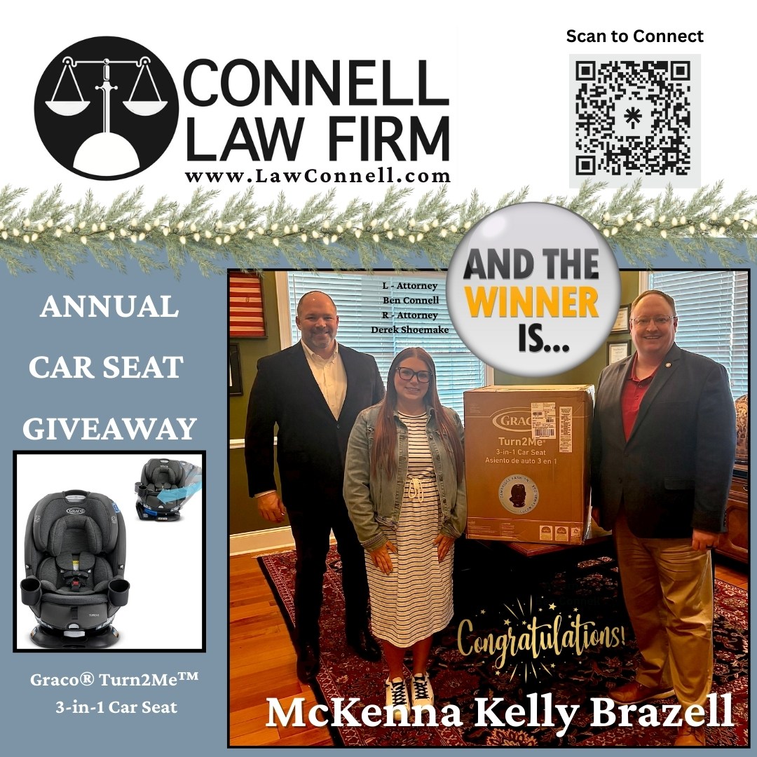 ConnellLawllc's tweet photo. Thank you to everyone who participated in our Car Seat Giveaway. 
Your support helps us spread awareness about the importance of child passenger safety. Congratulations to our winner—we hope this Graco 3-in-1 Car Seat brings peace of mind on every ride. https://t.co/pn6TB4Y0o0