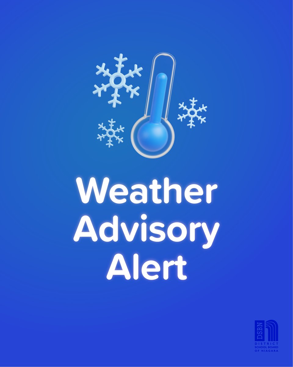 dsbn's tweet photo. For Thursday January 15: 

Decisions about bus cancellations and school closures will be announced by 6:00 a.m. on the day of the cancellation or closure on:
➡️ DSBN websites and social media
➡️ Local media outlets https://t.co/V1nGttGk9s