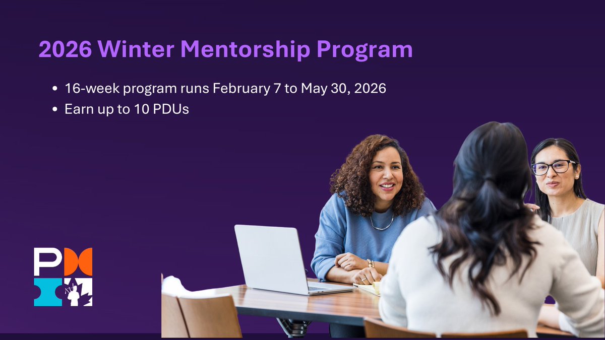 🚀 Looking to grow in your PM career? PMI-DHC’s 16-week Mentorship Program pairs seasoned professionals with those looking for direction in project management.

⏰ Orientation: February 7, 10 a.m.
📍 Virtual

Visit loom.ly/4nVvvTM

Register by January 31!

#PMIDHC