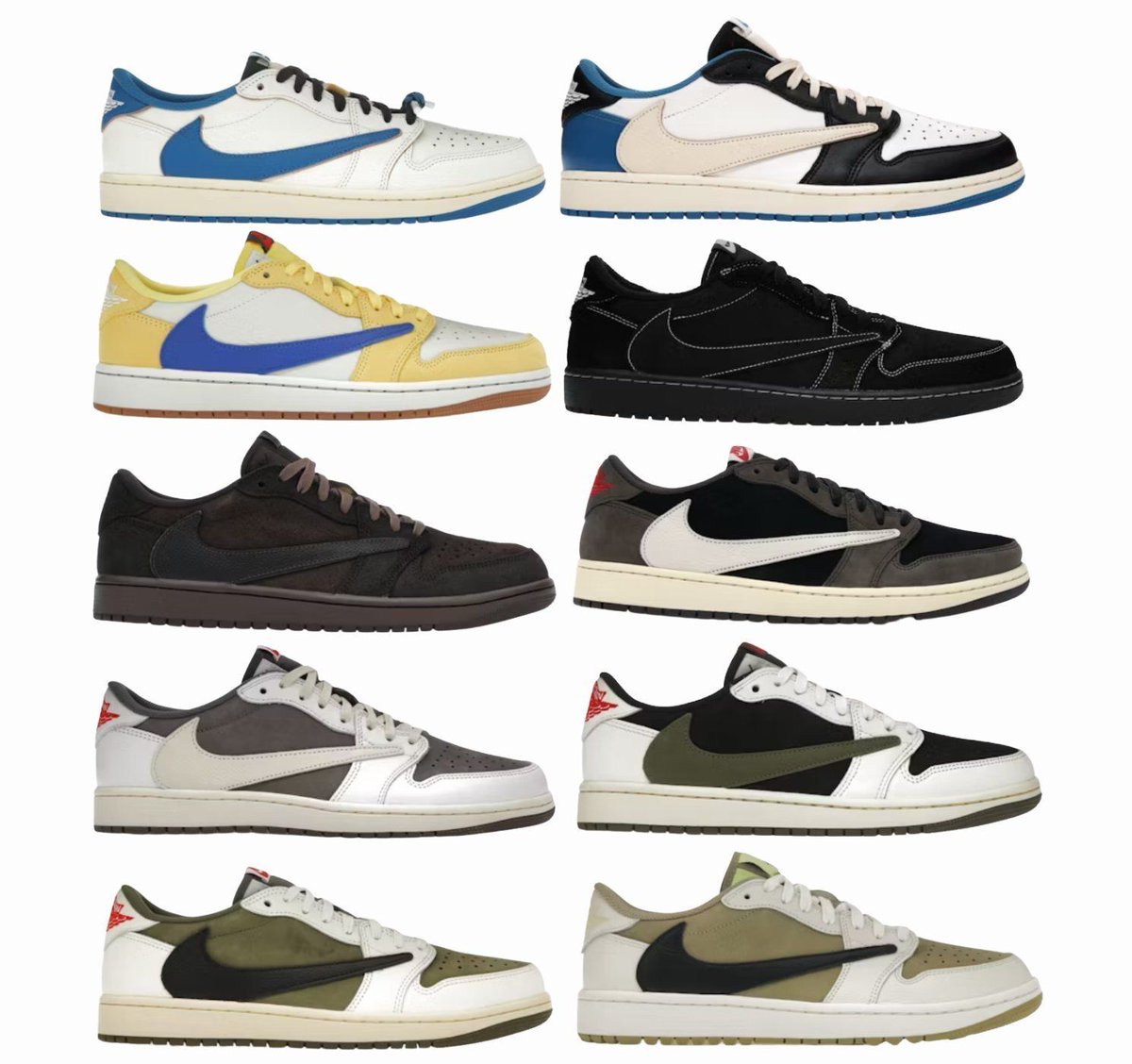 JustFreshKicks's tweet image. Travis Scott x Air Jordan 1 Lows 🌵