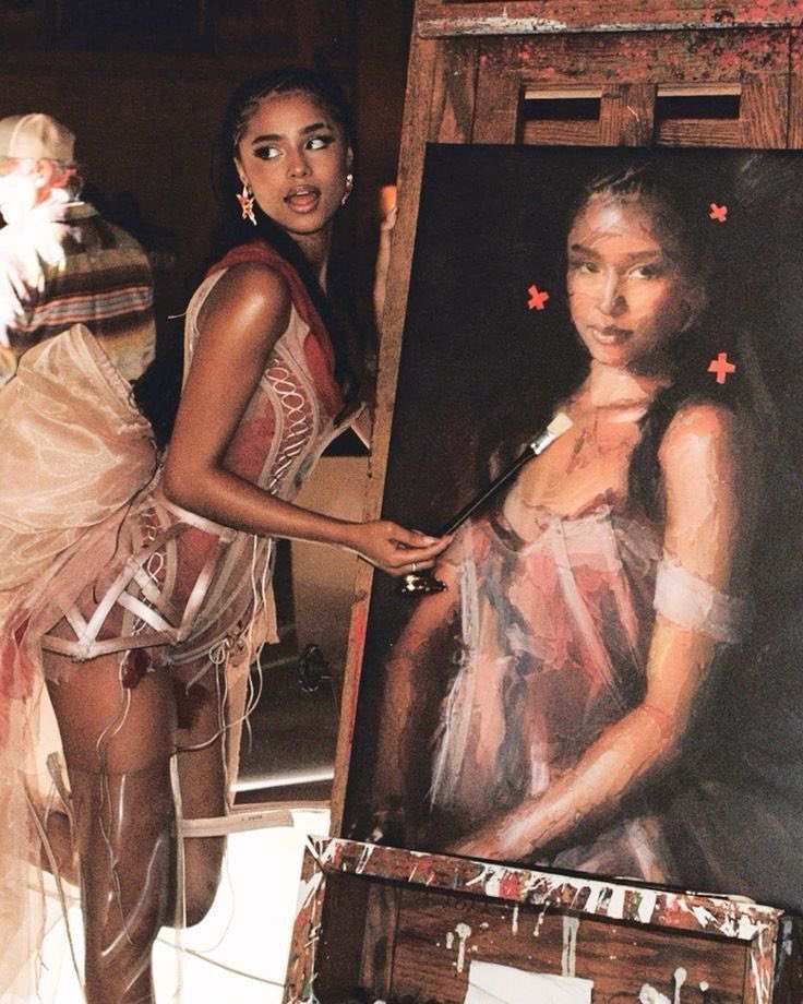 zacisontime's tweet image. LOOK AT SOME PAINTINGS MADE BY THE MULTI-TALENTED TYLA! 🎨

a thread🪡