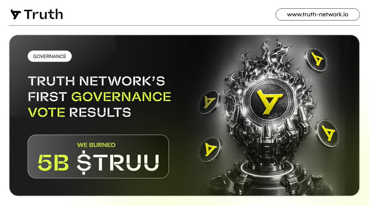 Christis805's tweet photo. When a project removes 5B tokens from supply, it’s never accidental. That’s strategy, long-term vision, and confidence in value creation.

@truth_network_ just sent a clear signal: sustainability, scarcity, and holder protection matter. 🔥

This is how conviction is built. https://t.co/K6cLf34MDp