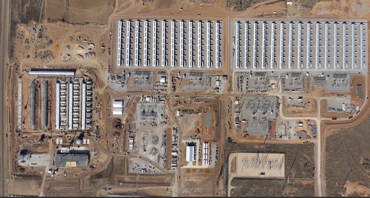 DocumentingBTC's tweet image. Construction picture updates of Iren’s new bitcon mine and AI computing facilities on the plains of West Texas.

Horizon 1 electrical and mechanical works are well underway, Horizon 2 data halls are rising, Horizon 3-4 civils have commenced, with 1,200+ workers active on site.