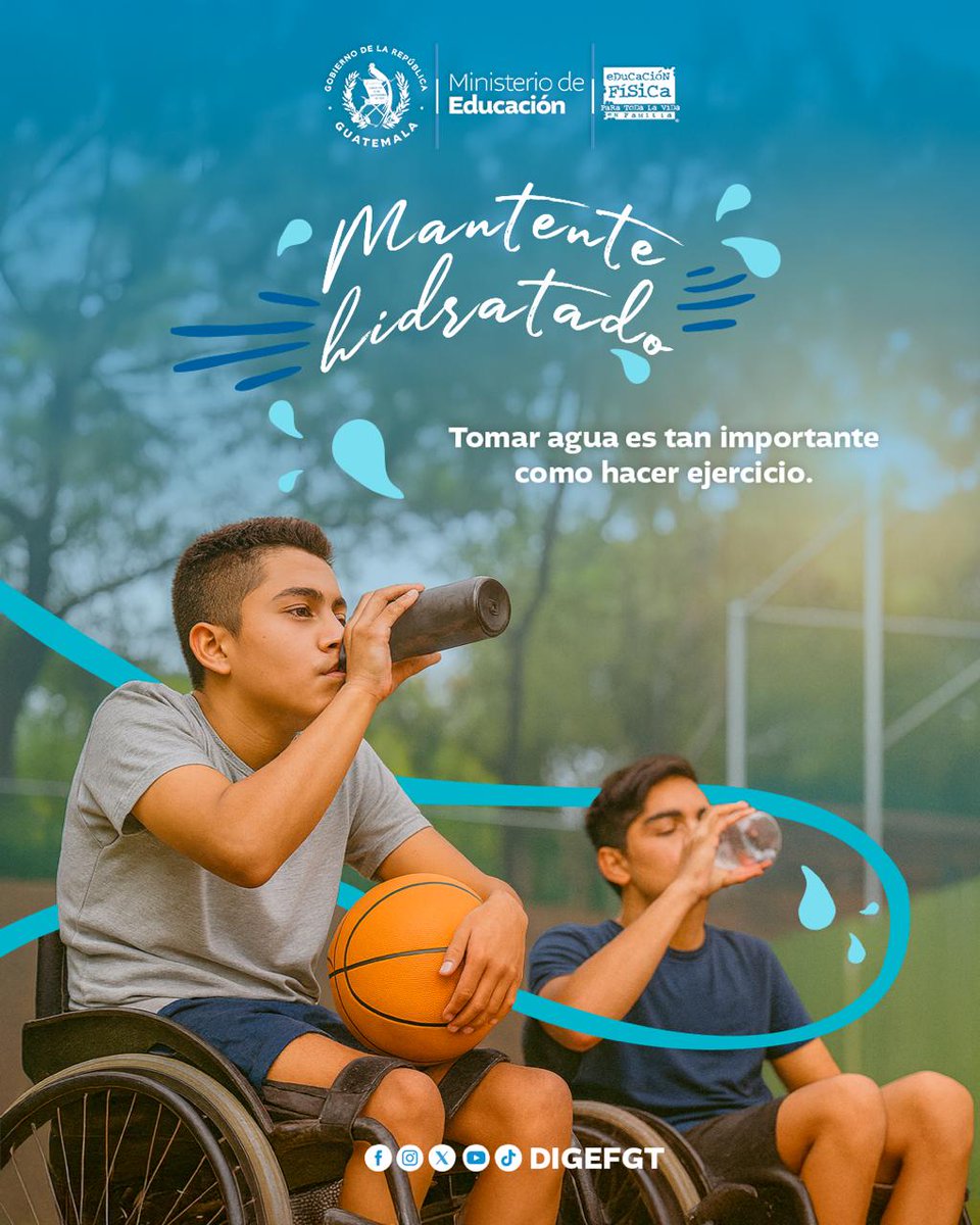 Mantente hidratado, durante y después de hacer ejercicio.