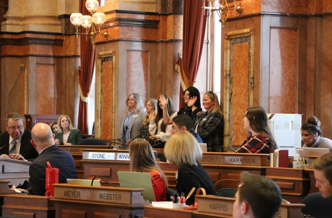 It was an honor to welcome the South Hamilton iJAG group to the Iowa Capitol today. Iowa Jobs for America’s Graduates (JAG) helps prepare young Iowans for careers, leadership, and active citizenship.