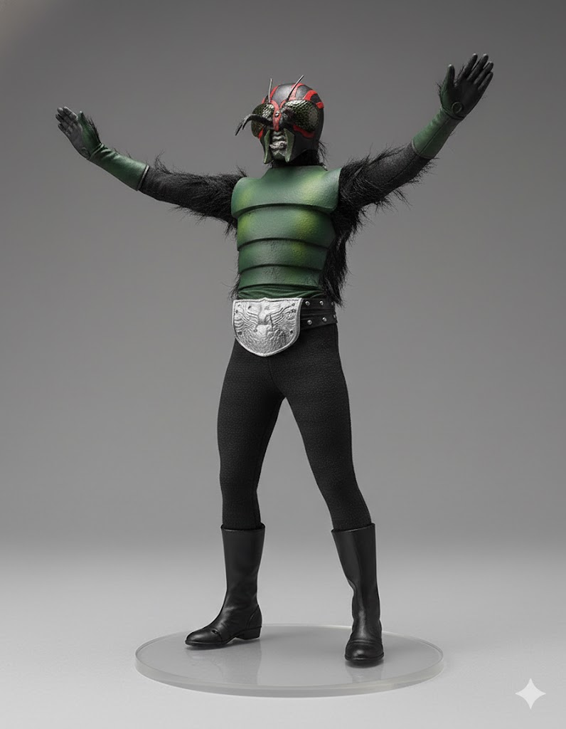 当時物・ハエ男（仮面ライダー） 旧バンダイ 当時物 ハエ男 ソフビ 仮面ライダー怪人 旧バンダイ 当時物