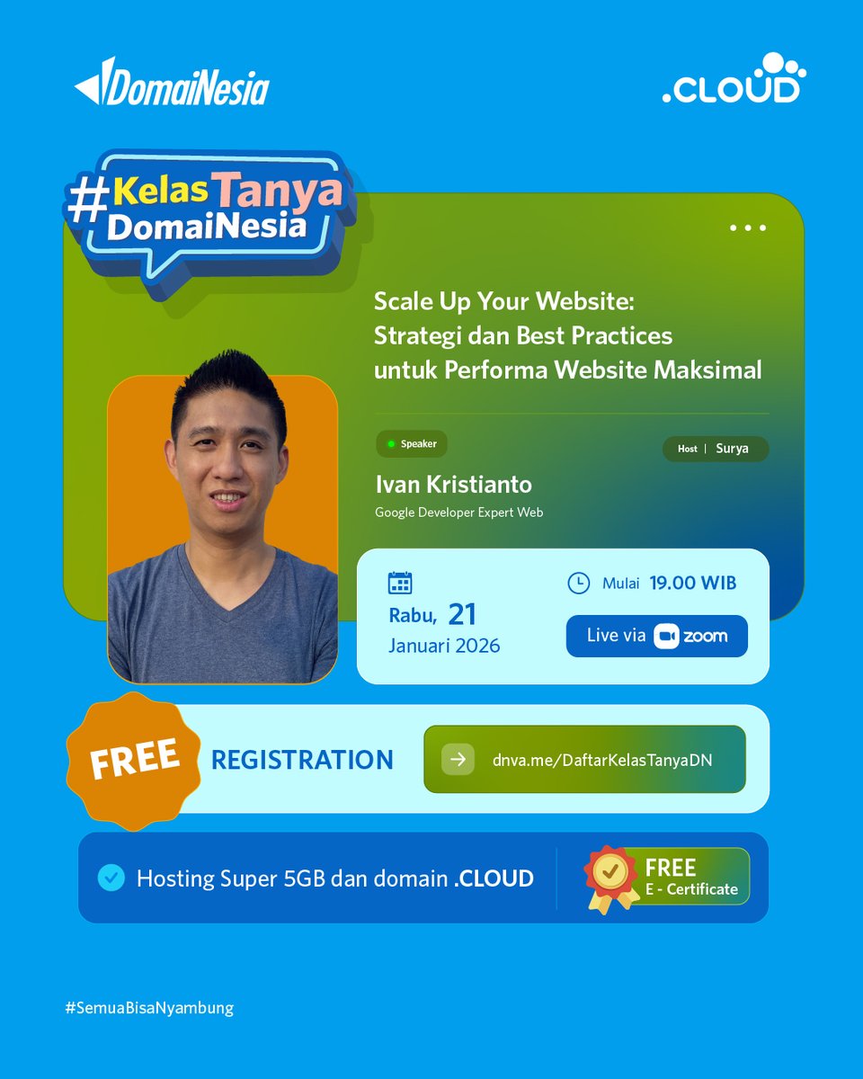 Website kamu makin ramai pengunjung, tapi performanya justru ngos-ngosan? ⚠️

Nggak sedikit website gagal pas pertumbuhan pesat karena nggak siap buat scaling, akibatnya downtime, kehilangan pelanggan, dan penurunan kepercayaan pengguna. Nah disilah scaling dibutuhkan, bukan cuma