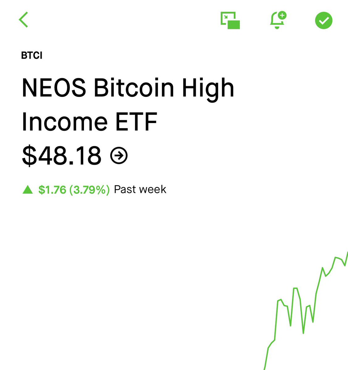 $5 million. $2.5 into bitcoin. $2.5 into NEOS Bitcoin Income ETF $BTCI:  $13k a week. Use that weekly $13,000 to buy more bitcoin.