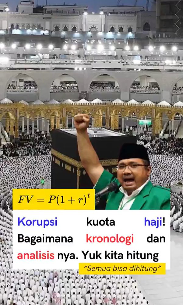 Mungkin teman-teman sudah lihat VT yang menghitung 'kerugian' kasus Kuota Haji.

Di atas kertas, penjelasannya terlihat valid dan meyakinkan. TAPI... ada variabel yang dia lupa masukkan dalam hitungan: NYAWA &amp; REALITA LAPANGAN. 

Utas ini untuk teman-teman yang ingin melihat