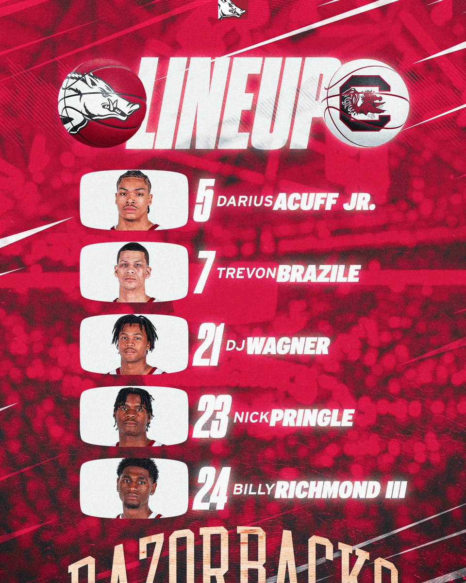 RazorbackMBB's tweet image. Tonight's crew