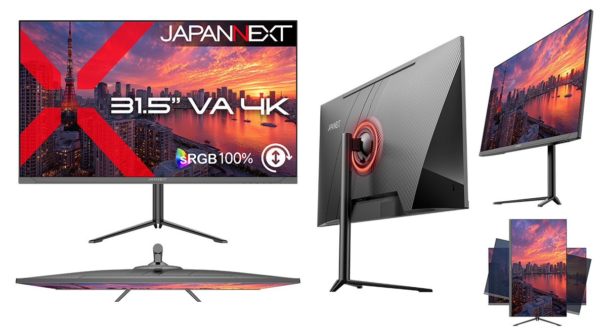 japannext1's tweet image. 🎉\本日発売!/🎉
🆕31.5インチ VAパネル搭載 4K液晶モニター🖥️

超高精細4K(3840×2160)解像度🪟
フルHDの​4倍の​高解像度で​圧倒的な​作業効率📈
高画質VAパネル搭載🎆
🏳️3000:1の​高コントラスト比🏴
sRGB:100%の​広色域🎨
昇降式多機能スタンド搭載↕️

42,980円!
JN-V315U2-HSP…