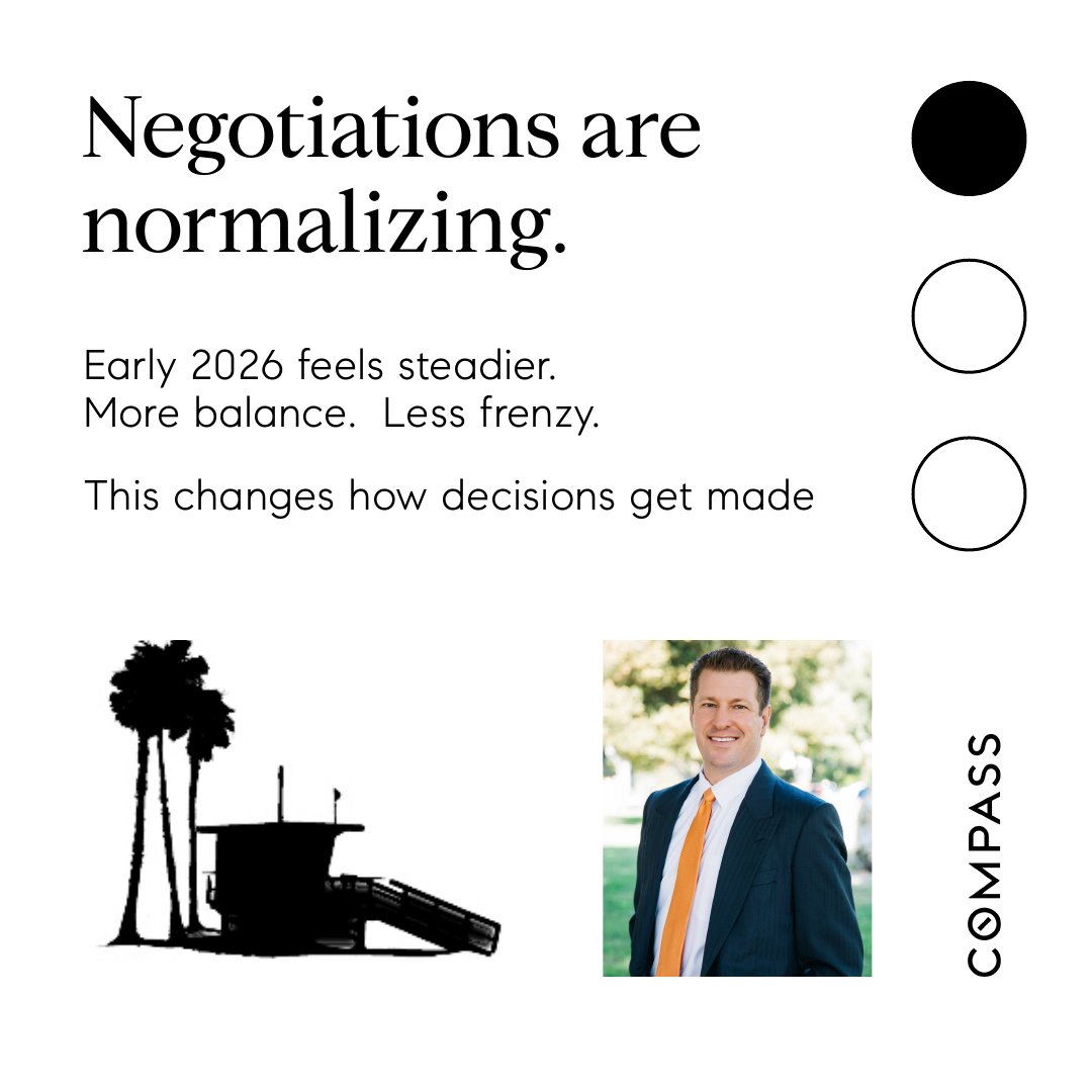 MichaelBCohen's tweet photo. Negotiations are normalizing in L.A.

Early 2026 feels steadier. More balance. Less frenzy.

I’m seeing fewer emotional decisions and more intentional ones across Los Angeles &amp; the SFV. The market hasn’t stopped,  it’s shifted.

#LosAngelesRealEstate #SFVRealEstate #HousingMarket https://t.co/eT2g8DYt1t