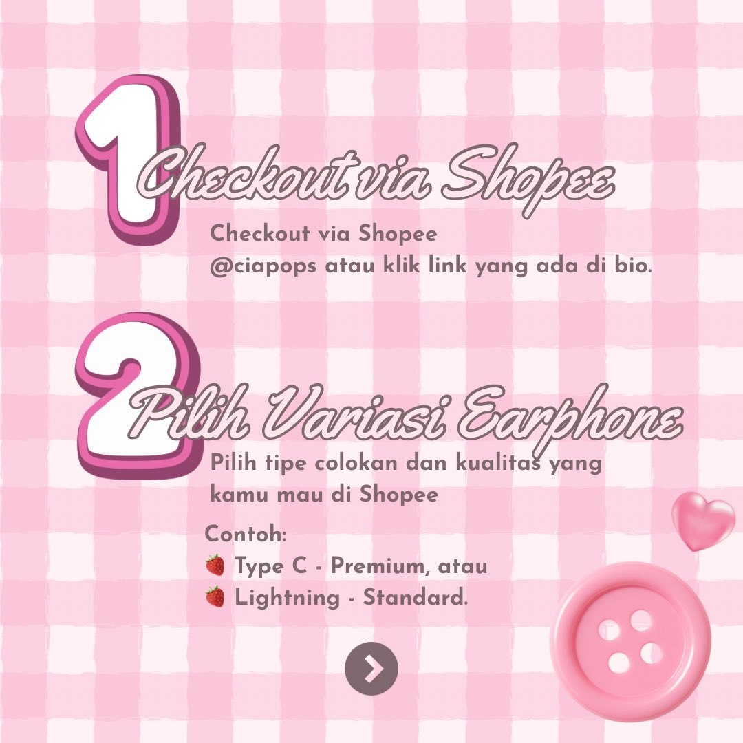 ciapops's tweet photo. 🐰🍓 CIPOPS OPEN PRE-ORDER ˉ͈̀꒳ˉ͈́

🗓 15-18 Jan via Shopee: Custom Earphone Wrapped

⏳ Proses 1-2 minggu ~
💌 Tanya-tanya? DM or Comment 💖🐇 https://t.co/ASkzLJWPaj
