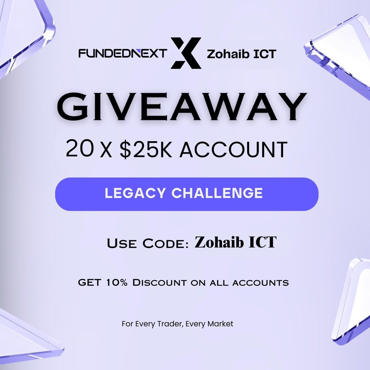 FUNDEDNEXT GIVEAWAY 🎉

20 × $25K Funded next  accounts 🚀

To enter: Follow <a href="/Zohaib_ICT/">Zohaib ICT</a> &amp; <a href="/FundedNext/">FundedNext</a>
Like &amp;  Repost this post. ✅
To participate: tinyurl.com/yc58fhyz

Winners announced in 48 hours Good luck &amp; trade smart . 🥇

Don't forget to tag your friends!
