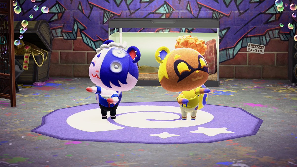 SplatoonJP's tweet image. 『あつまれ どうぶつの森』が、本日配信の無料アップデートで「スプラトゥーン」とコラボレーション。
スプラトゥーンシリーズのamiiboを使うと、シリーズにちなんだ家具や衣装が入荷するほか、「なぎさ」と「みさき」のどちらかが島に遊びにやってくるぞ。