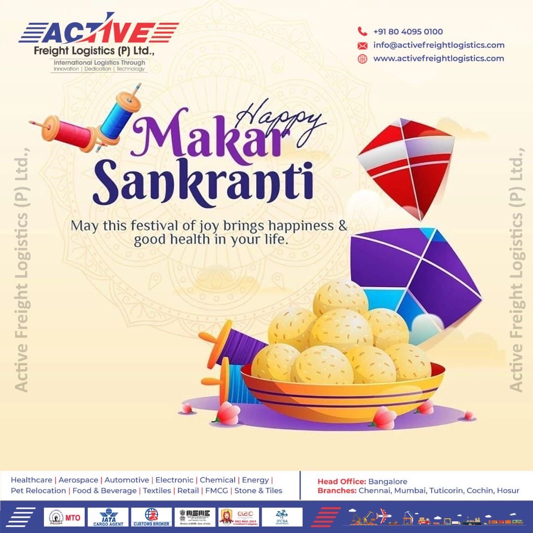 ActiveFreightIN's tweet photo. 🌾☀️ Warm Pongal &amp; Sankranti Greetings from Active Freight Logistics – India ☀️🌾

As we celebrate Pongal and Sankranti, festivals that mark abundance, harvest, and new beginnings. https://t.co/LSyCsZeCXl