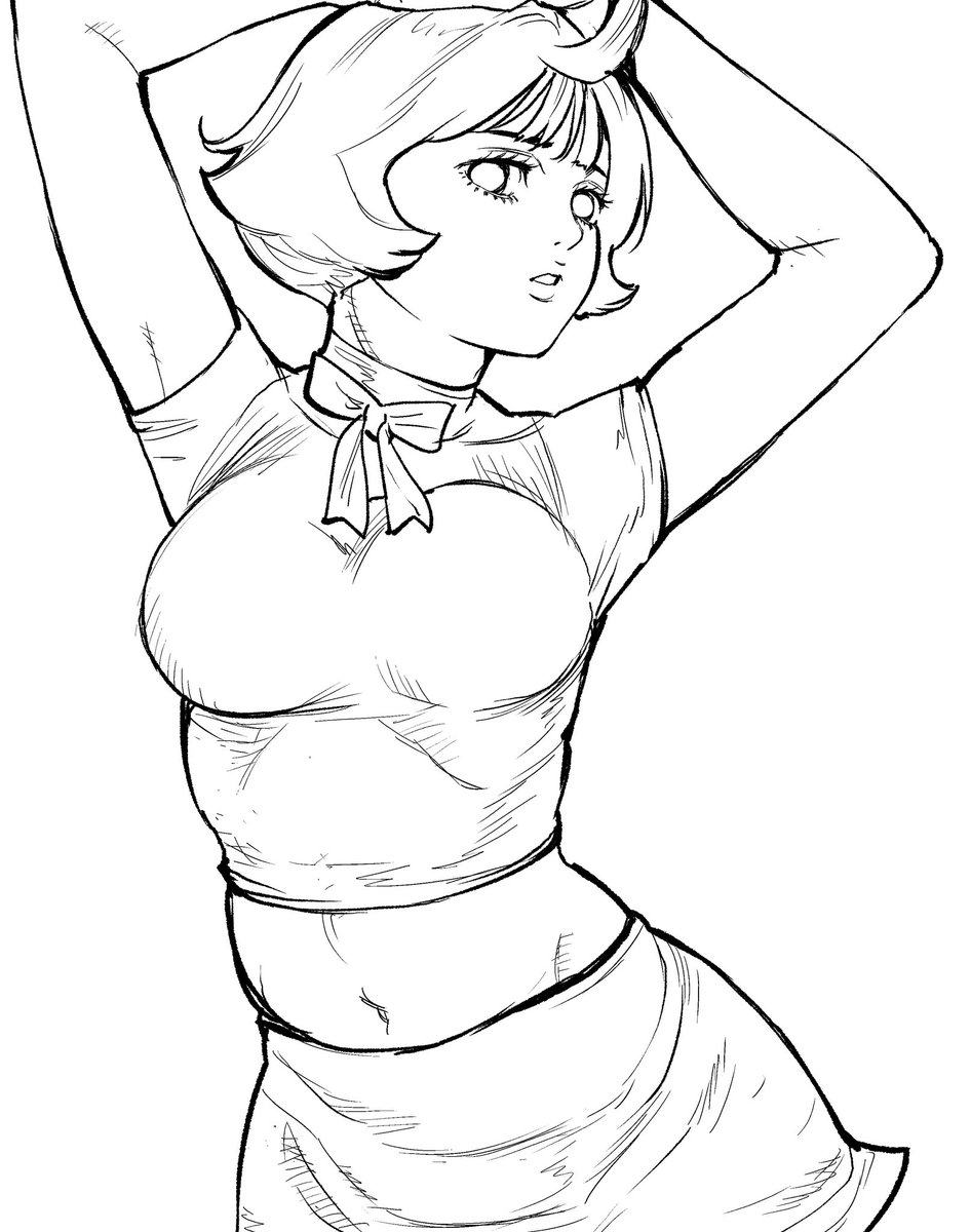 メルモちゃんをどれだけセクシーでカッコよく描けるかチャレンジ中