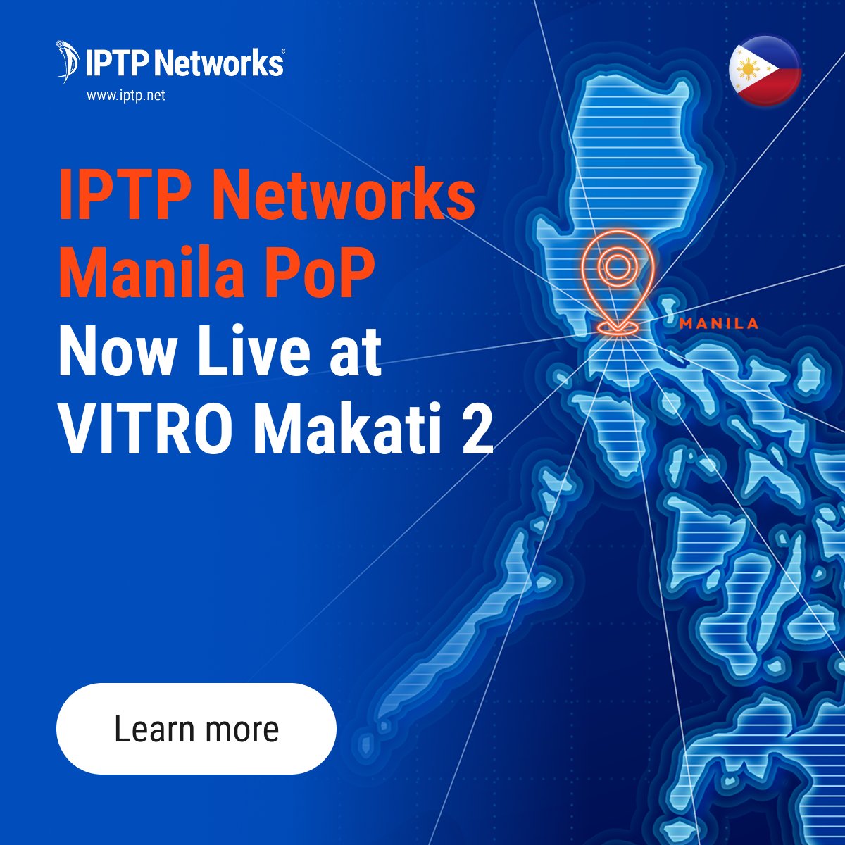 🇵🇭 #IPTPNetworks is now live in #Manila! 🚀

🔹 Direct access to IPTP’s global backbone
🔹 Ultra-low latency: 15ms to HK | 27.5ms to Singapore
🔹 Redundant submarine routes for high resilience
🔹 Ideal hub for peering with PH telcos &amp; IT firms

🔗iptp.net/iptp-networks-…